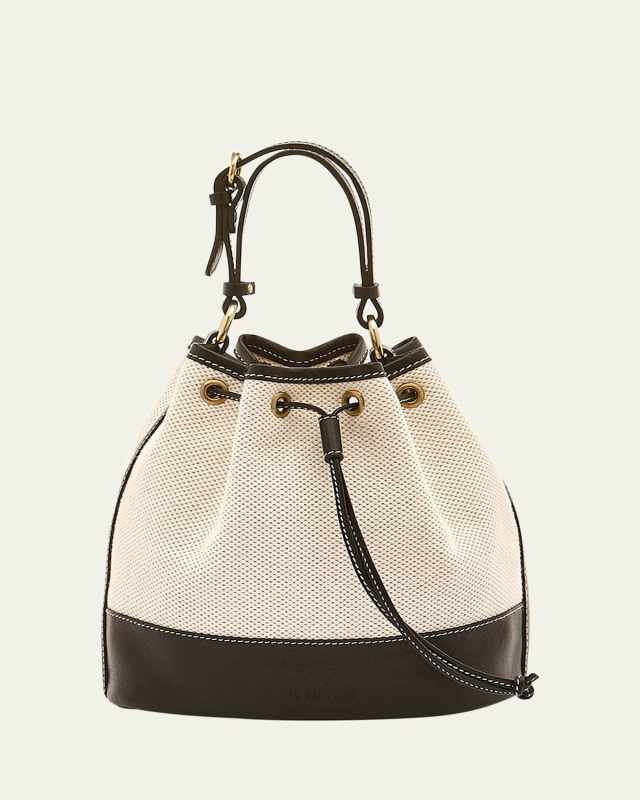 Marini Drawstring Canvas Bucket Bag